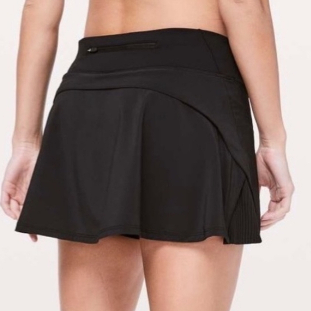 Lululemon Play Off The Pleats Skirt 13" In Black Sporty Tennis‎ Prep Pickleball